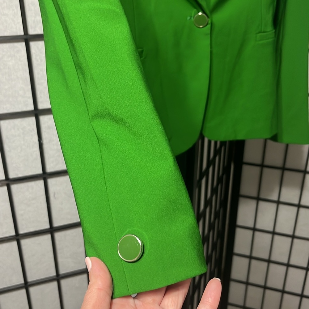 Nicole Miller Green Suit Jacket, Sz Small - Picture 4 of 7